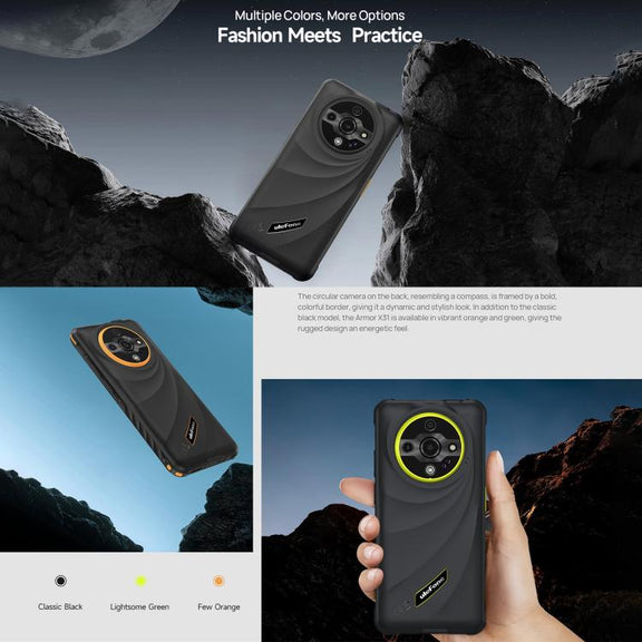 Ulefone Armor X31, 6GB+128GB, Night Vision, IP68/IP69K Rugged Phone, 6.56 inch Android 14 MediaTek Helio G91 Octa Core, Network: 4G, NFC, OTG (Orange)