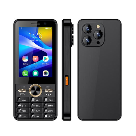 UNIWA XS17 Feature Phone, 2GB+16GB, 3.5 inch Android 8.1 MT6737M Quad Core, Network: 4G, Dual SIM Card (Black) - free shipping - PMC Jewellery - Order now!