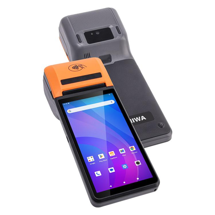 UNIWA V4P 2D QR Code Scanning Edition, 6 inch NFC Android 13 Smart Handheld POS Phone with Thermal Printer, 3GB+16GB, Unisoc SC9863a Octa Core, Network: 4G (Black)