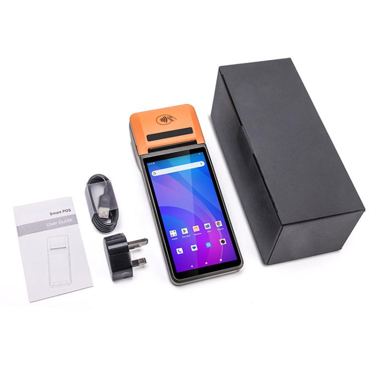 UNIWA V4P 2D QR Code Scanning Edition, 6 inch NFC Android 13 Smart Handheld POS Phone with Thermal Printer, 3GB+16GB, Unisoc SC9863a Octa Core, Network: 4G (Black)