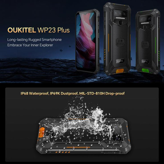 Oukitel WP23 Plus Rugged Phone, 8GB+256GB, 6.52 inch Android 14.0Unisoc T606 Octa-core, NFC, OTG, Network: 4G (Orange)