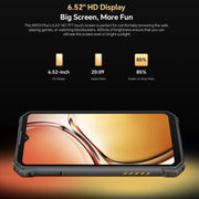 Oukitel WP23 Plus Rugged Phone, 8GB+256GB, 6.52 inch Android 14.0Unisoc T606 Octa-core, NFC, OTG, Network: 4G (Orange)