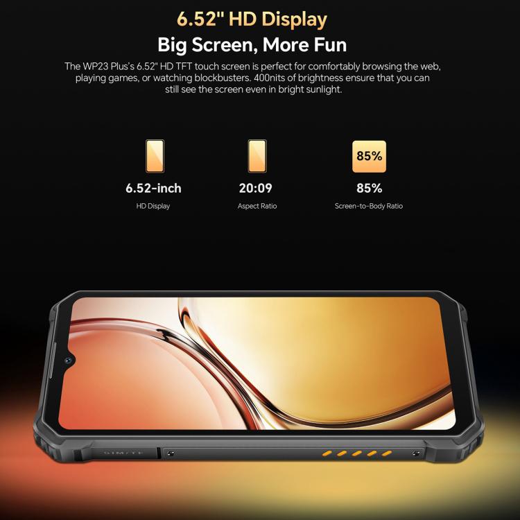 Oukitel WP23 Plus Rugged Phone, 8GB+256GB, 6.52 inch Android 14.0Unisoc T606 Octa-core, NFC, OTG, Network: 4G (Orange)