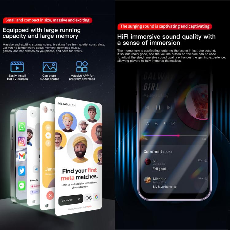 SOYES XS19 Pro, 6GB+128GB, 3.8 inch Android 12.0 MTK6762 Quad Core, Network: 4G, Dual SIM, GPS, OTG, Support Google Play Store (Blue) - free shipping - PMc TechLife - Order now!