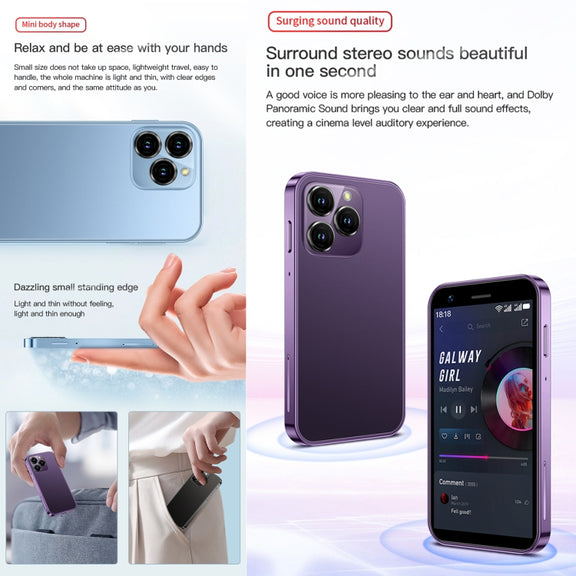 SOYES XS16, 2GB+16GB, 3.0 inch Android 10.0 MTK6737 Quad Core, Bluetooth, WiFi, Network: 4G, Dual SIM, Support Google Play Store (Blue)