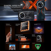Oukitel WP55 Pro 5G Rugged Phone, 16GB+512GB, 108MP Camera, Fingerprint Identification, 6.6 inch Android 15 MediaTek Dimensity 7025 Octa Core, NFC, OTG, Network: 5G (Black)