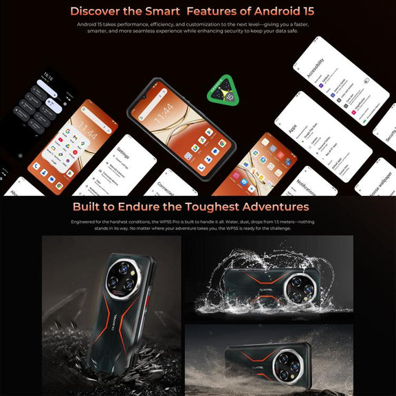 Oukitel WP55 Pro 5G Rugged Phone, 16GB+512GB, 108MP Camera, Fingerprint Identification, 6.6 inch Android 15 MediaTek Dimensity 7025 Octa Core, NFC, OTG, Network: 5G (Black)