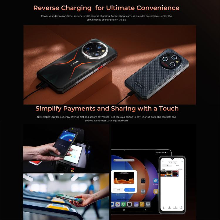 Oukitel WP55 Pro 5G Rugged Phone, 16GB+512GB, 108MP Camera, Fingerprint Identification, 6.6 inch Android 15 MediaTek Dimensity 7025 Octa Core, NFC, OTG, Network: 5G (Black)
