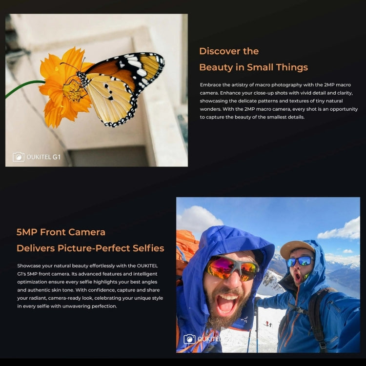 Oukitel G1 Rugged Phone, 6GB+256GB, Fingerprint Identification, 6.52 inch Android 14 T606 Octa Core, NFC, OTG, Network: 4G (Orange) - free shipping - PMC Jewellery - Order now!