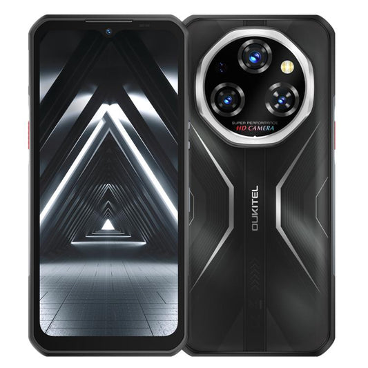 Oukitel WP55 5G Rugged Phone, 12GB+256GB, 108MP Camera, Fingerprint Identification, 6.6 inch Android 15 MediaTek Dimensity 7025 Octa Core, NFC, OTG, Network: 5G (Black) - free shipping - PMC Jewellery - Order now!