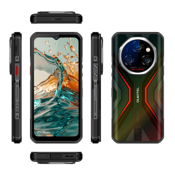 Oukitel WP55 5G Rugged Phone, 12GB+256GB, 108MP Camera, Fingerprint Identification, 6.6 inch Android 15 MediaTek Dimensity 7025 Octa Core, NFC, OTG, Network: 5G (Orange)