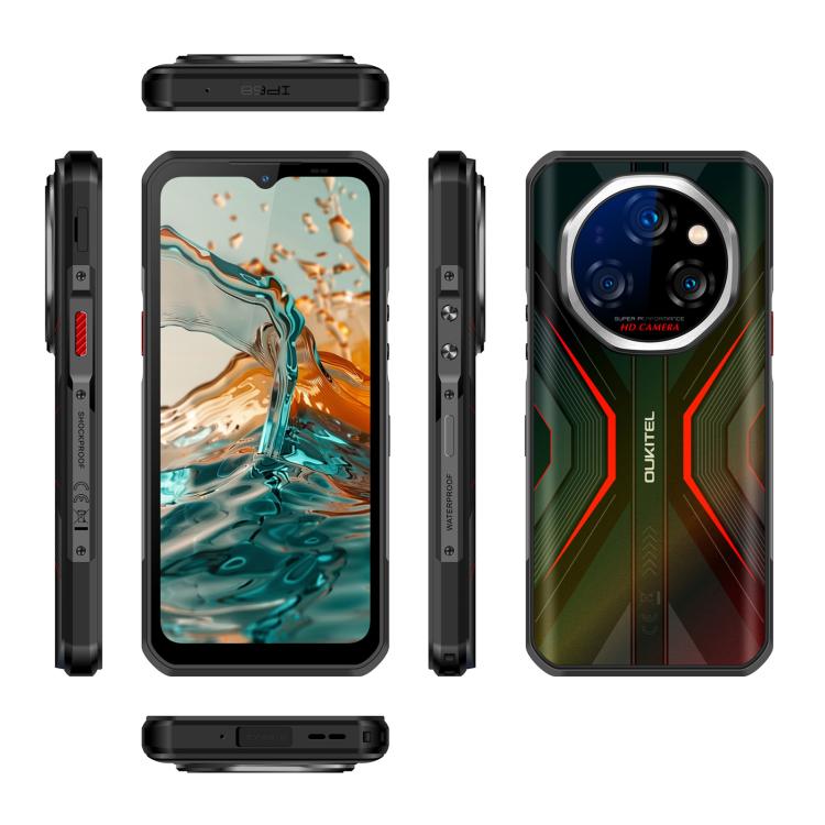 Oukitel WP55 5G Rugged Phone, 12GB+256GB, 108MP Camera, Fingerprint Identification, 6.6 inch Android 15 MediaTek Dimensity 7025 Octa Core, NFC, OTG, Network: 5G (Orange)