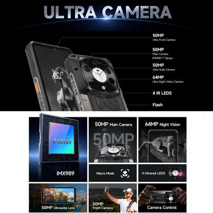 Ulefone Armor 28 Pro Rugged Phone, 16GB+512GB, Night Vision, 10600mAh, 6.67 inch + 1.04 inch Android 15 MediaTek Dimensity 7300 Octa Core, Network: 5G, NFC (Black) - free shipping - PMC Jewellery - Order now!