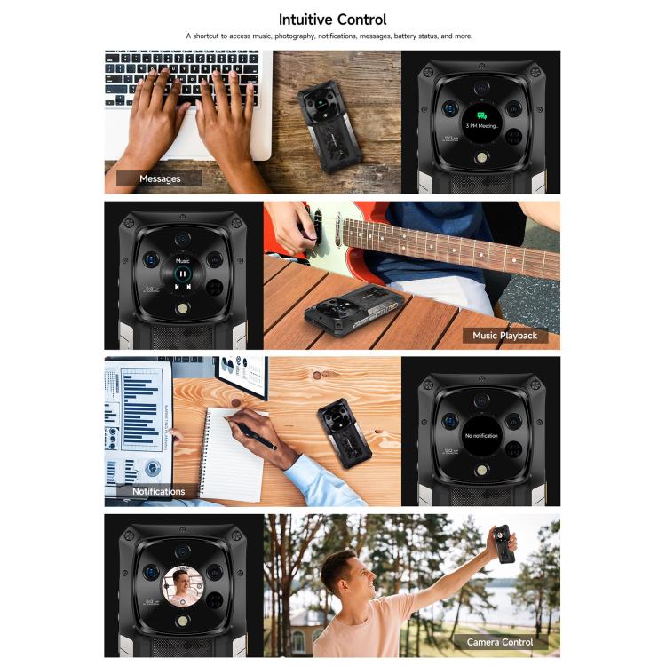 Ulefone Armor 28 Pro Rugged Phone, 16GB+512GB, Night Vision, 10600mAh, 6.67 inch + 1.04 inch Android 15 MediaTek Dimensity 7300 Octa Core, Network: 5G, NFC (Black) - free shipping - PMC TechLife - Order now!