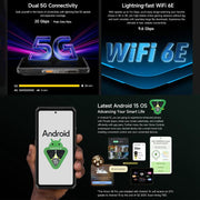 Ulefone Armor 28 Pro Rugged Phone, 16GB+512GB, Night Vision, 10600mAh, 6.67 inch + 1.04 inch Android 15 MediaTek Dimensity 7300 Octa Core, Network: 5G, NFC (Black)