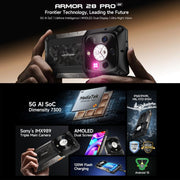Ulefone Armor 28 Pro Rugged Phone, 16GB+512GB, Night Vision, 10600mAh, 6.67 inch + 1.04 inch Android 15 MediaTek Dimensity 7300 Octa Core, Network: 5G, NFC (Black)