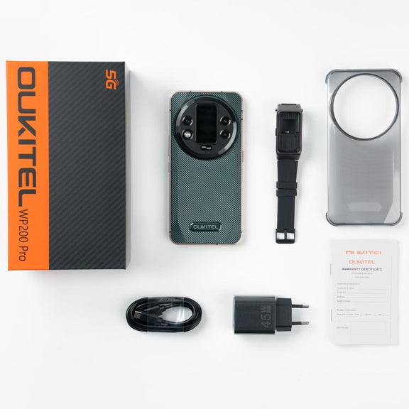 Oukitel WP200 Pro 5G Rugged Phone, 24GB+1TB, Screen Fingerprint, 6.7 inch Android 15.0 MTK Dimensity 8200 Octa-Core, NFC, OTG, Network: 5G (Grey)