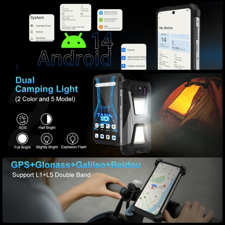 Unihertz 8849 Tank 3S Night Vision Projector Rugged Phone, 12GB+256GB, 6.79 inch Android 14 Dimensity 8200 Octa Core, Network: 5G (Black) - free shipping - PMC Jewellery - Order now!