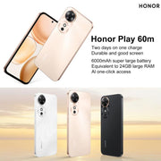 Honor Play 60m, 8GB+256GB, Side Fingerprint, 6.61 inch MagicOS 9.0 Dimensity 6300 Octa Core, Network: 5G, OTG (White)