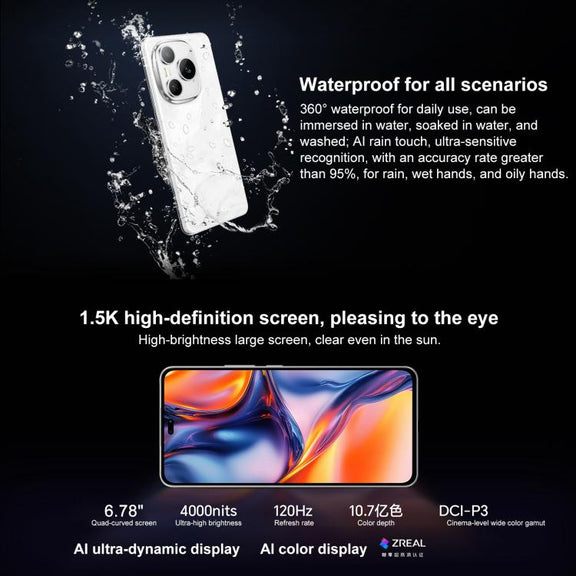 Honor Power, 12GB+256GB, Screen Fingerprint, 6.78 inch MagicOS 9.0 Snapdragon 7 Gen 3 Octa Core, Network: 5G, NFC, OTG (Gold)
