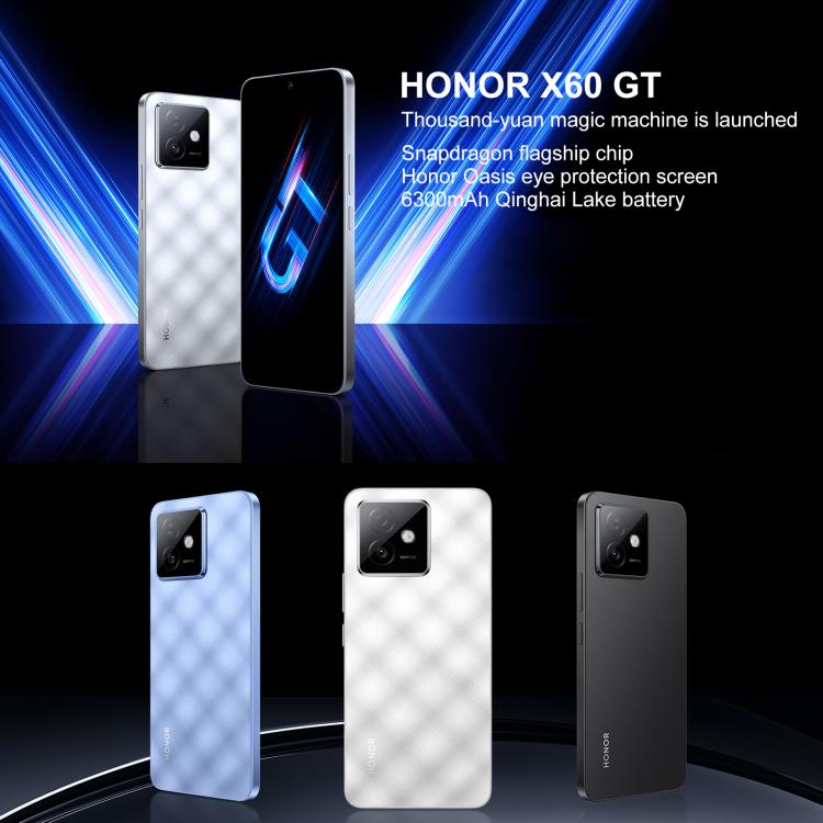 Honor X60 GT, 12GB+256GB, In-screen Fingerprint, 6.7 inch MagicOS 9.0 Android 15.0 Snapdragon 8+ Gen 1 Octa Core, Network: 5G, OTG, NFC (Blue) - free shipping - PMc TechLife - Order now!