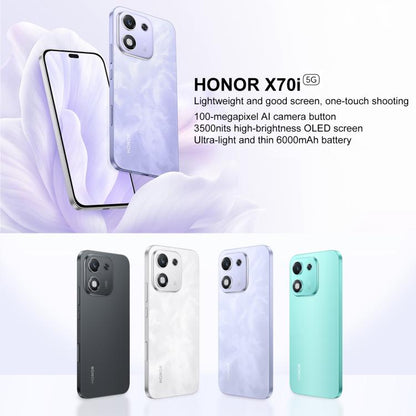 Honor X70i, 12GB+512GB, In-screen Fingerprint, 6.7 inch MagicOS 9.0 Android 15.0 Dimensity 7025 Ultra Octa Core, Network: 5G, OTG, NFC (Black) - free shipping - PMC Jewellery - Order now!