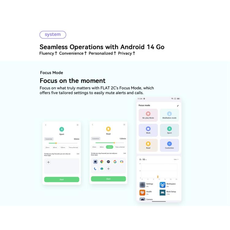 Blackview Oscal FLAT 2C, 2GB+64GB, 6.56 inch Android 14 Unisoc SC9863A T603 Octa Core, Network: 4G (Black) - free shipping - PMC TechLife - Order now!