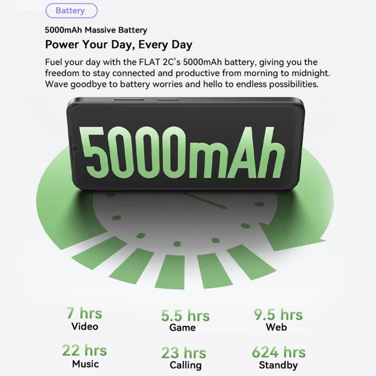 Blackview Oscal FLAT 2C, 2GB+64GB, 6.56 inch Android 14 Unisoc SC9863A T603 Octa Core, Network: 4G (Black) - free shipping - PMC TechLife - Order now!