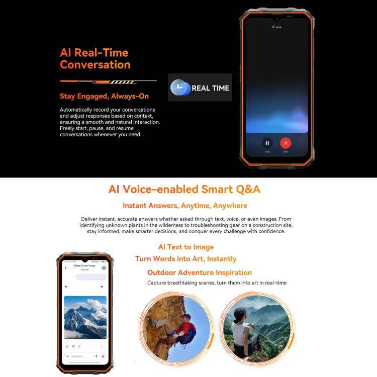 Blackview Oscal Marine 2, 4GB+64GB, 6.56 inch Android 15 Unisoc UMS9230E T615 Octa Core, Network: 4G, OTG, NFC (Orange)