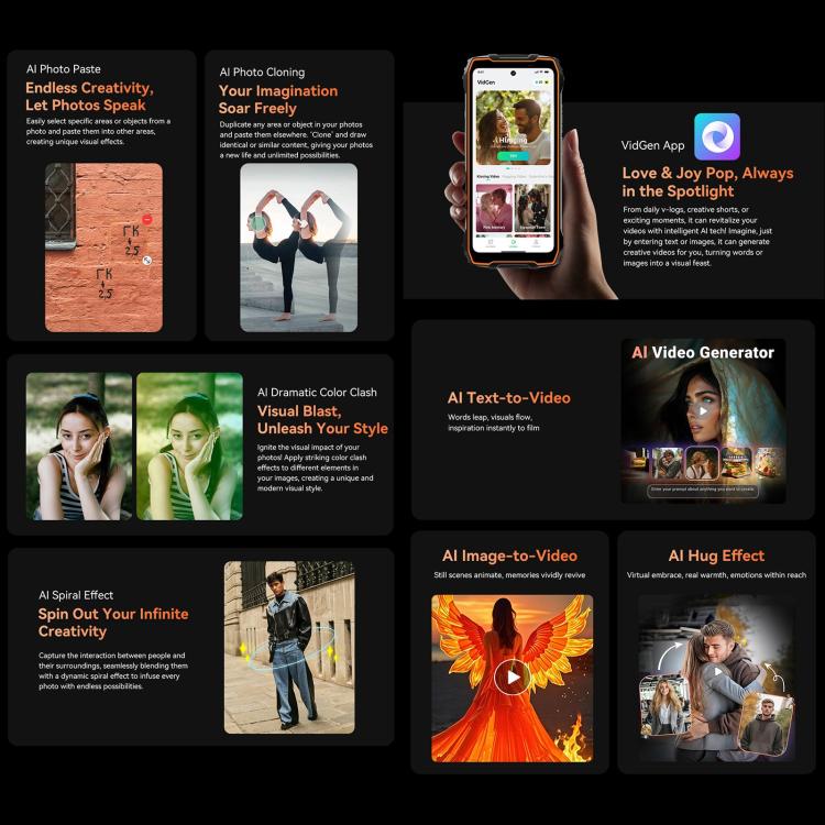 Blackview Oscal Pilot 3 5G Rugged Phone, 12GB+256GB, Night Vision Camera, 6.78 inch Android 15 MediaTek Dimensity 6300 Octa Core, Network: 5G, OTG, NFC (Black) - free shipping - PMC TechLife - Order now!