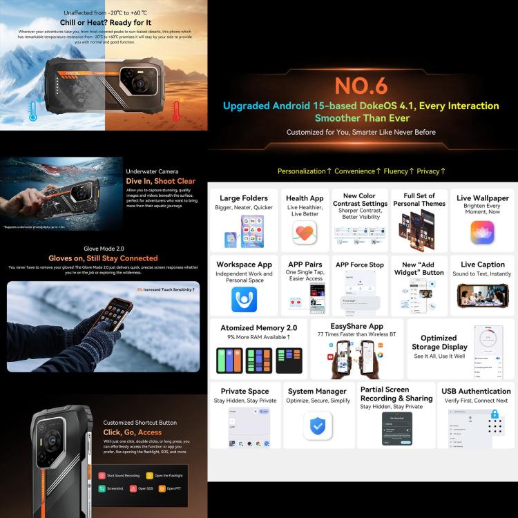 Blackview Oscal Pilot 3 5G Rugged Phone, 12GB+256GB, Night Vision Camera, 6.78 inch Android 15 MediaTek Dimensity 6300 Octa Core, Network: 5G, OTG, NFC (Black)