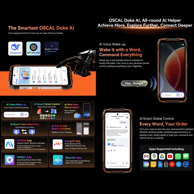 Blackview Oscal Pilot 3 5G Rugged Phone, 12GB+256GB, Night Vision Camera, 6.78 inch Android 15 MediaTek Dimensity 6300 Octa Core, Network: 5G, OTG, NFC (Black) - free shipping - PMC TechLife - Order now!