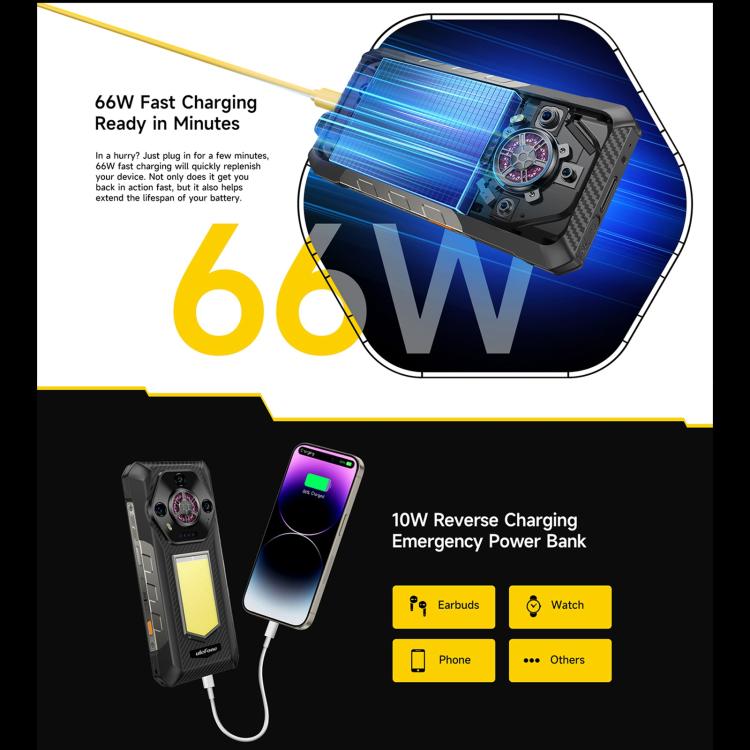 Ulefone Armor 30, 12GB+512GB, Night Vision, IP68/IP69K Rugged Phone, 6.95 inch Android 15 MediaTek Helio G100 Octa Core, Network: 4G, NFC, OTG (Black) - free shipping - PMC Jewellery - Order now!