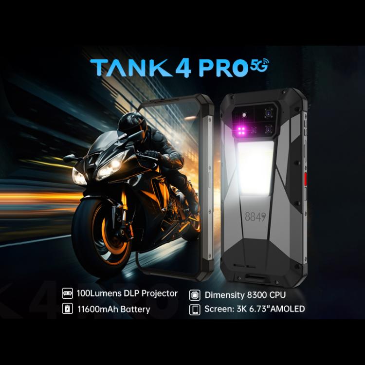 Unihertz Tank 4 Pro Projector Rugged Phone, 18GB+1TB, Night Vision, 6.73 inch Android 14 Dimensity 8300 Octa Core, Network: 5G, NFC (Black) - free shipping - PMC Jewellery - Order now!