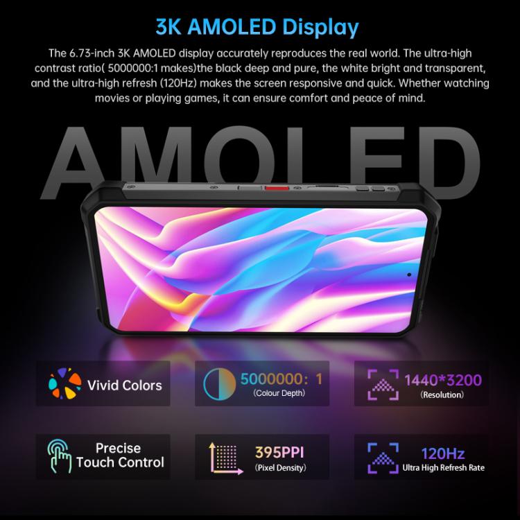 Unihertz Tank 4 Pro Projector Rugged Phone, 18GB+1TB, Night Vision, 6.73 inch Android 14 Dimensity 8300 Octa Core, Network: 5G, NFC (Black) - free shipping - PMC Jewellery - Order now!