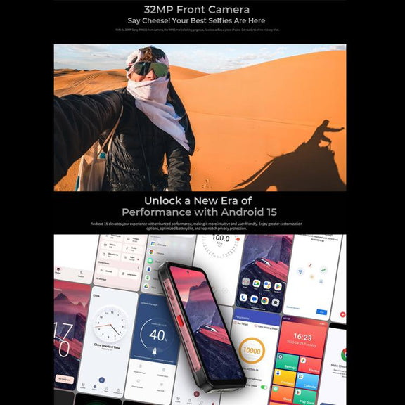 Oukitel WP56 Rugged Phone, 12GB+512GB, 108MP Camera, Fingerprint Identification, 6.8 inch Android 15 MTK Dimensity 7050 Octa Core, NFC, OTG, Network: 5G (Red)