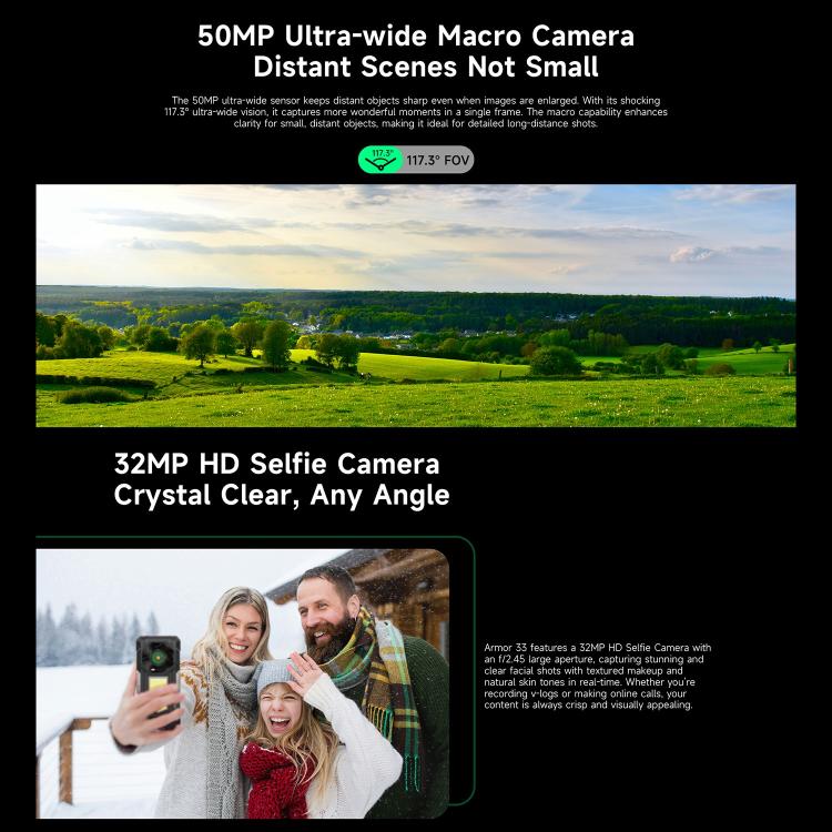 Ulefone Armor 33 Rugged Phone, 12GB+512GB, 6.95 inch Android 15 MediaTek Helio G100 Octa Core, Network: 4G, OTG, NFC, LED Light (Black) - free shipping - PMC Jewellery - Order now!