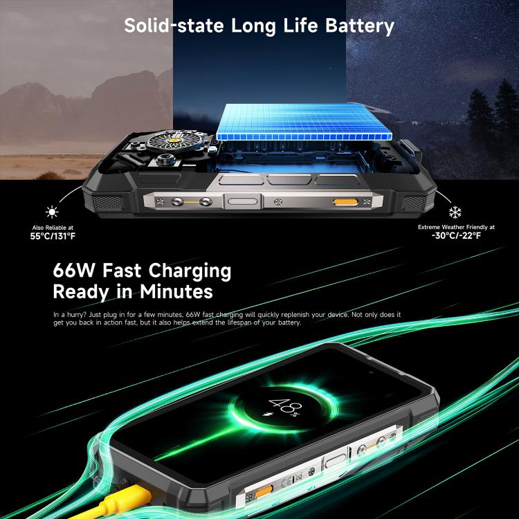 Ulefone Armor 33 Rugged Phone, 12GB+512GB, 6.95 inch Android 15 MediaTek Helio G100 Octa Core, Network: 4G, OTG, NFC, LED Light (Black) - free shipping - PMC Jewellery - Order now!