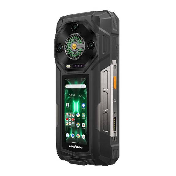 Ulefone Armor 33 Pro Rugged Phone, 16GB+512GB, Night Vision, 6.95 inch + 3.4 inch Dual Screen Android 14 MediaTek Dimensity 7300X Octa Core, Network: 5G, OTG, NFC (Black)