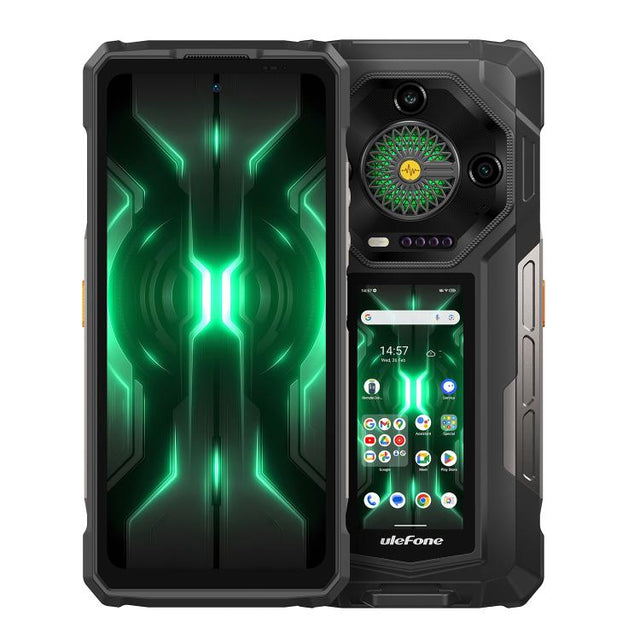 Ulefone Armor 33 Pro Rugged Phone, 16GB+512GB, Night Vision, 6.95 inch + 3.4 inch Dual Screen Android 14 MediaTek Dimensity 7300X Octa Core, Network: 5G, OTG, NFC (Black)