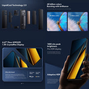 Xiaomi POCO X6 Pro Global, 12GB+512GB, In-screen Fingerprint, 6.67 inch Xiaomi HyperOS MediaTek Dimensity 8300-Ultra Octa Core 3.35GHz, NFC, Network: 5G (Grey)