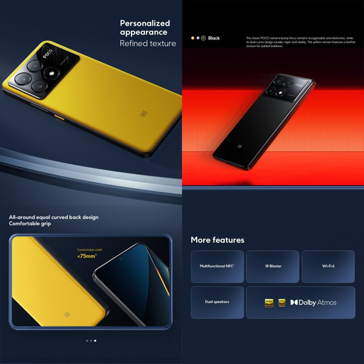 Xiaomi POCO X6 Pro Global, 12GB+512GB, In-screen Fingerprint, 6.67 inch Xiaomi HyperOS MediaTek Dimensity 8300-Ultra Octa Core 3.35GHz, NFC, Network: 5G (Grey)