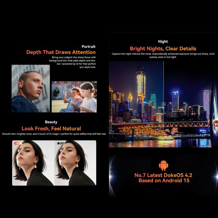 Blackview FORT 1, 6GB+256GB, 6.56 inch Android 15 Unisoc UMS9230E T615 Octa Core, Network: 4G, OTG, NFC (Orange) - free shipping - PMC TechLife - Order now!