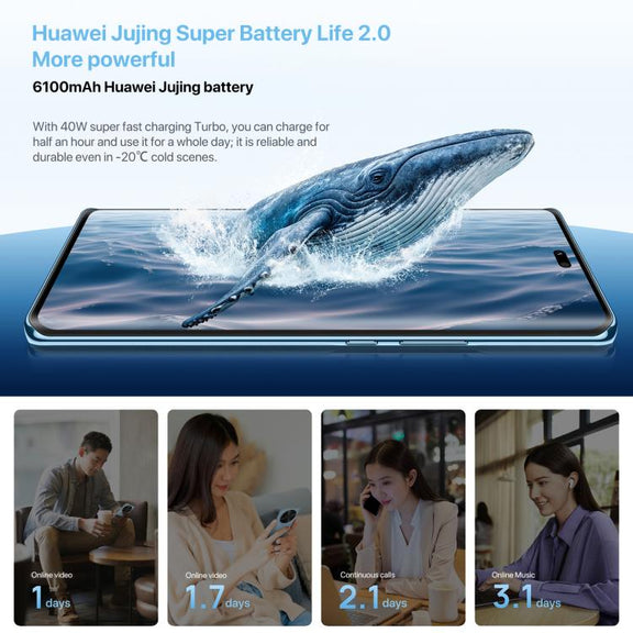 HUAWEI Enjoy 70X Vitality Edition, 8GB+128GB, Screen Fingerprint Identification, 6.78 inch HarmonyOS 4.2 Octa Core, OTG, Not Support Google Play (Black)