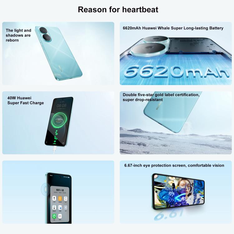 HUAWEI Enjoy 80, 8GB+128GB, Side Fingerprint, 6.67 inch HarmonyOS 4.0, OTG, Not Support Google Play (Black) - free shipping - PMc TechLife - Order now!