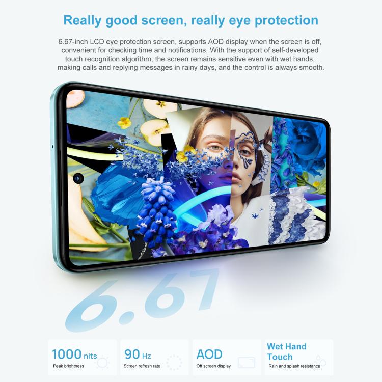 HUAWEI Enjoy 80, 8GB+512GB, Side Fingerprint, 6.67 inch HarmonyOS 4.0, OTG, Not Support Google Play (Blue) - free shipping - PMc TechLife - Order now!
