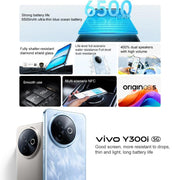 vivo Y300i, 8GB+128GB, Face ID / Side Fingerprint, 6.68 inch Android 15 OriginOS 5 Snapdragon 4 Gen 2 Octa Core, OTG, NFC, Network: 5G (Black)