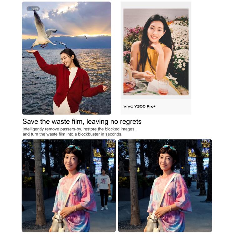 vivo Y300 Pro+, 8GB+128GB, Face ID / Screen Fingerprint, 6.77 inch Android 15 OriginOS 5 Snapdragon 7s Gen 3 Octa Core, OTG, NFC, Network: 5G (Black) - free shipping - PMc TechLife - Order now!