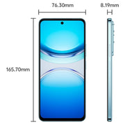 vivo Y300t, 12GB +512GB, Face ID / Side Fingerprint,  6.72 inch Android 15 OriginOS 5 Dimensity 7300 Octa Core, OTG, NFC, Network: 5G (Aqua Blue)
