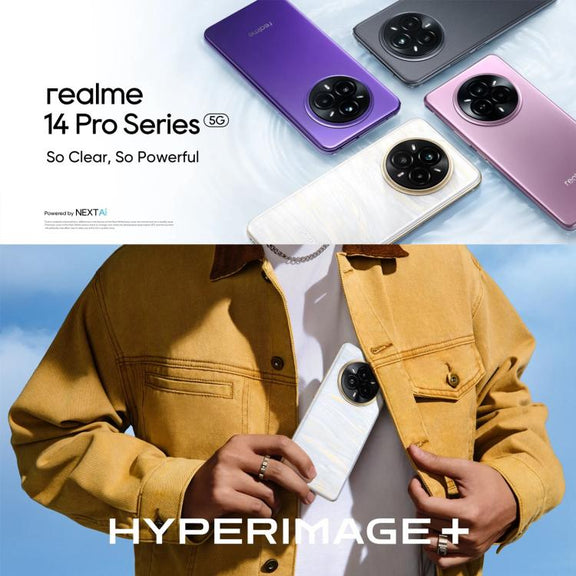 Realme 14 Pro, 16GB+512GB, Screen Fingerprint Identification, 6.77 inch Realme UI 6.0 Dimensity 7300 Octa Core, NFC, Network: 5G (White)